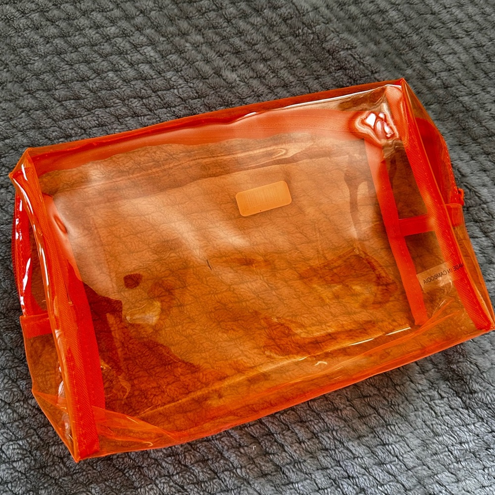 NEW Transparent Orange Cosmetic Bag